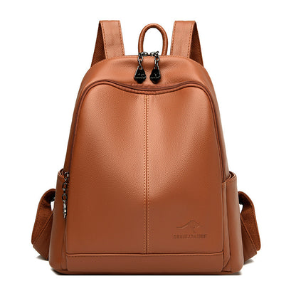 Denglidaishu Durable PU Leather Women's Backpack (Brown)
