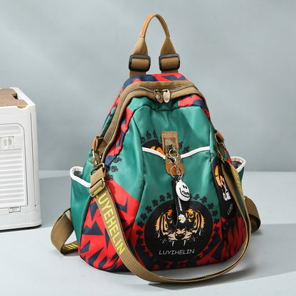 Colorful Luyihelin Striking Tiger Head Women's Backpack