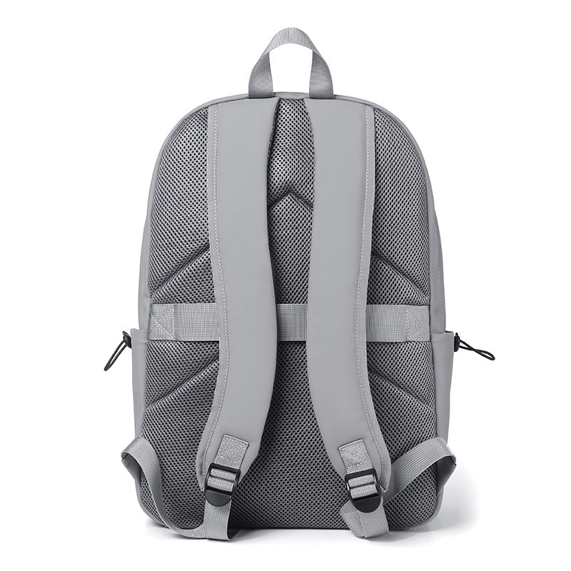 Minimalist Waterproof Orange Zipper Backpack (Black)