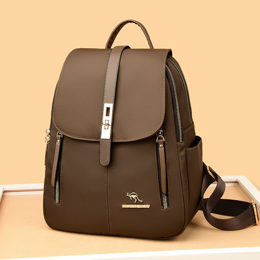 KMFFLY Luxury Distinct Kangaroo Women's Backpack (Brown)