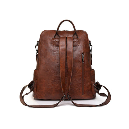 Luxury Designer Leather Women's Backpack (Black)