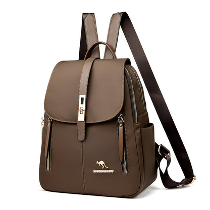 KMFFLY Luxury Distinct Kangaroo Women's Backpack (Brown)