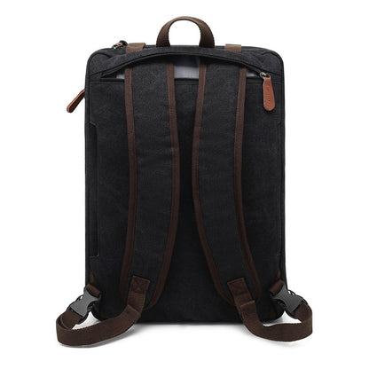 BAOSHA Convertible Durable Canvas Briefcase Backpack (Grey)