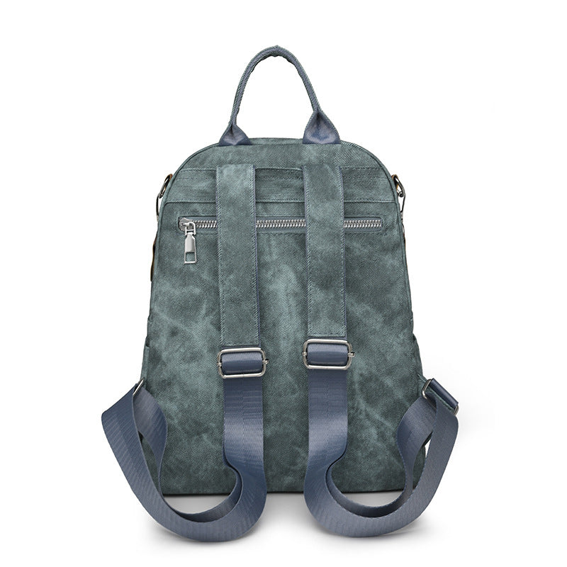 Vintage PU Leather Women's Backpack (Black)