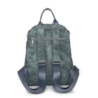 Vintage PU Leather Women's Backpack (Black)