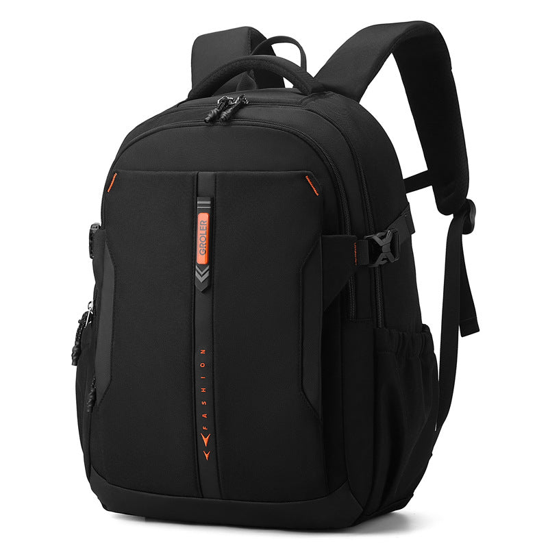 GROLER Fashion Multi-Chamber Premium Backpack (Black)