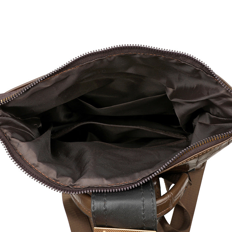 Kangaroo PU Leather Croc Pattern Women's Backpack