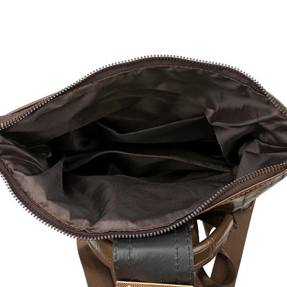 Kangaroo PU Leather Croc Pattern Women's Backpack