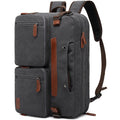 BAOSHA Convertible Durable Canvas Briefcase Backpack (Grey)