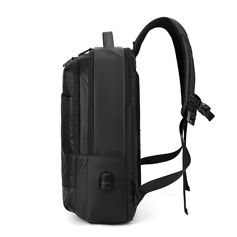 Black Pearl Textured Geometric Premium Backpack