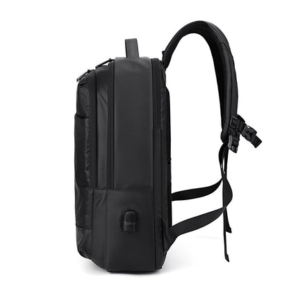 Black Pearl Textured Geometric Premium Backpack