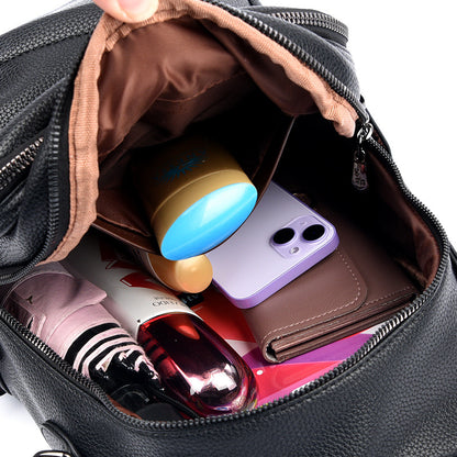 Jiekedann Designer PU Leather Women's Backpack