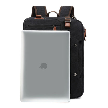BAOSHA Convertible Durable Canvas Briefcase Backpack (Grey)