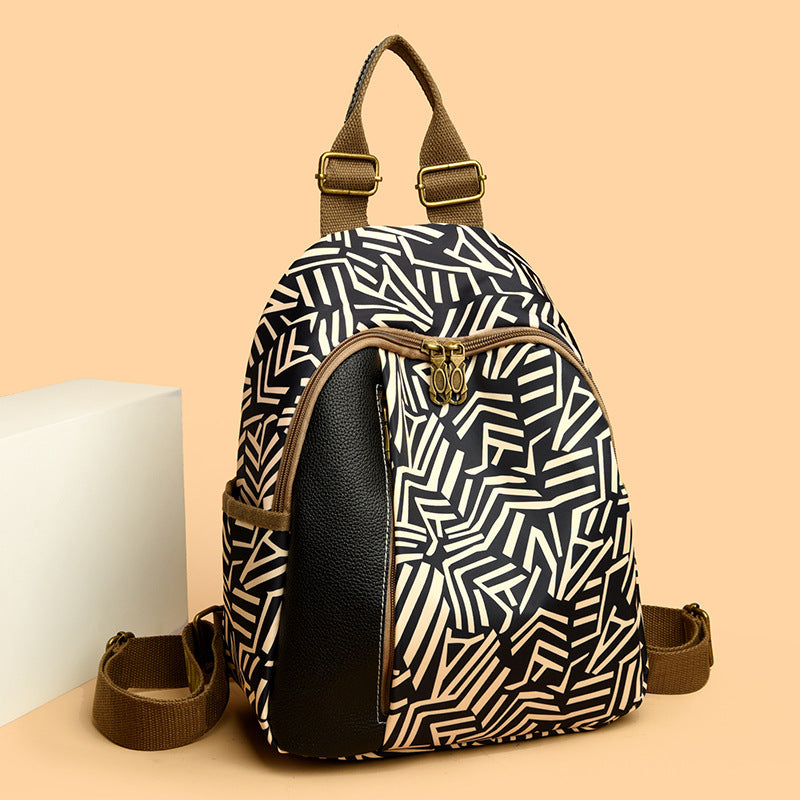 White Pattern Women’s Backpack