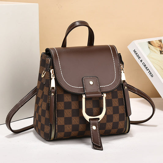 Korean Inspired Crafted Mini Handbag Backpack (Coffee)