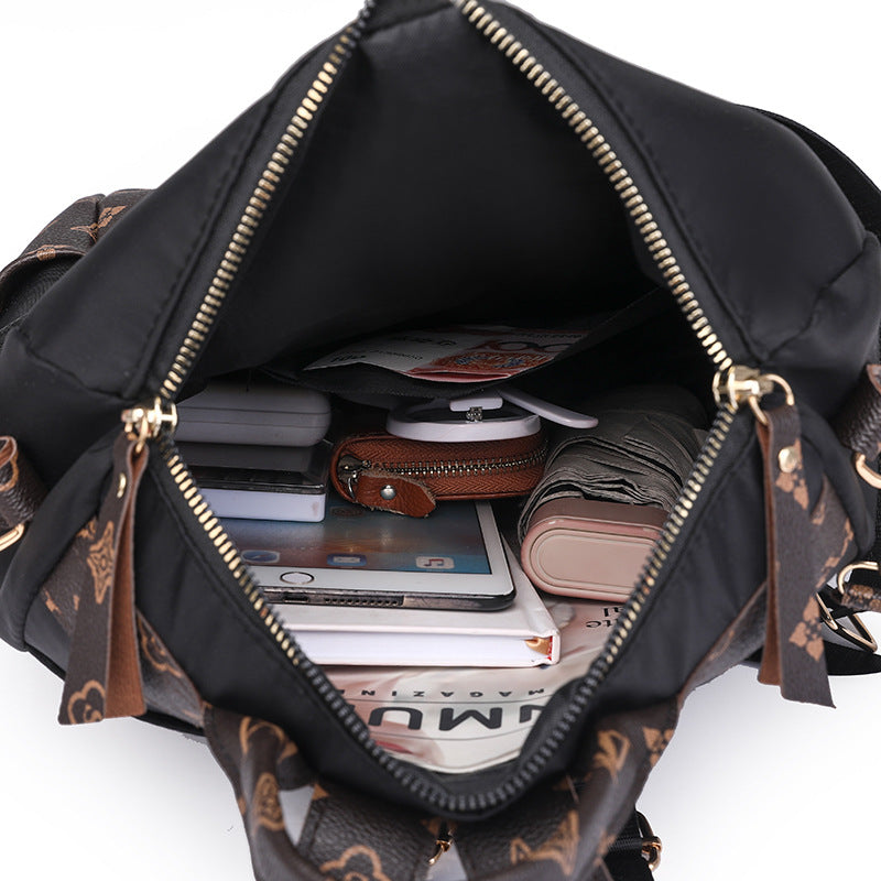 Elegant Fashion Luxury Pattern Women's Backpack (Black)