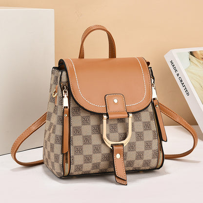 Korean Inspired Crafted Mini Handbag Backpack (Yellow Khaki)