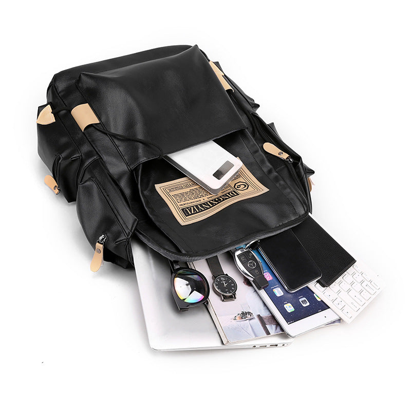 KABINU DINGXINYIZU Fashionable Leather Backpack