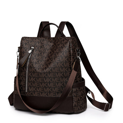 MK Anti-Theft PU Leather Women's Backpack