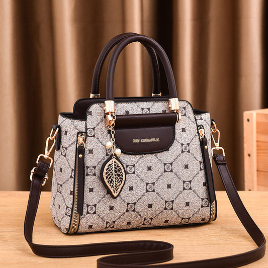 Western Style New Luxury Women's Handbag (Khaki)