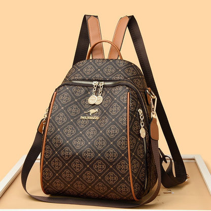 Diamond Flower Women’s Backpack (Black)
