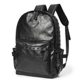 Fashionable Black Leather Punk Style Backpack