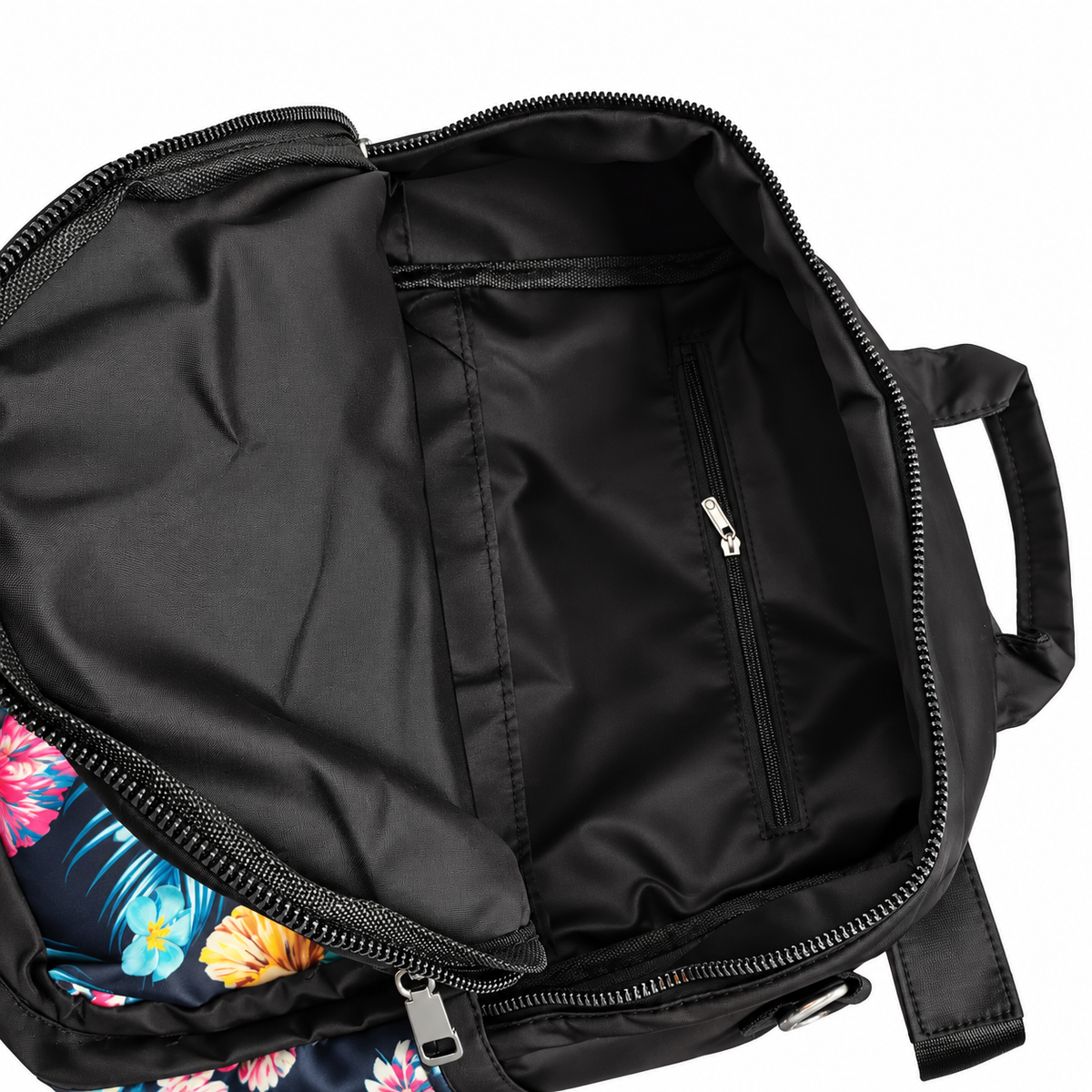 Tropical Floral Print Nylon Women's Backpack
