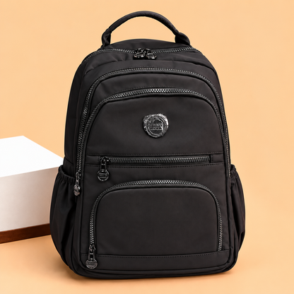 Premium Waterproof Nylon Women Backpack (Black)