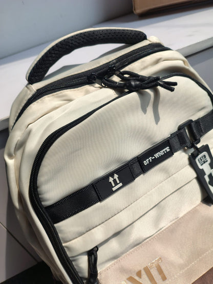 Off-White Style Multi-Pocket Design Backpack