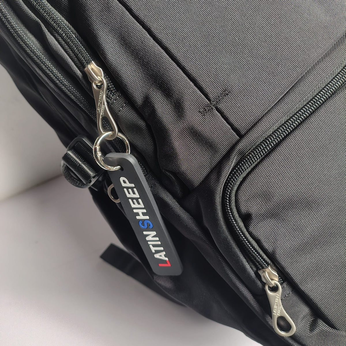 LATIN SHEEP Modern Multi-Layered Backpack (Black)