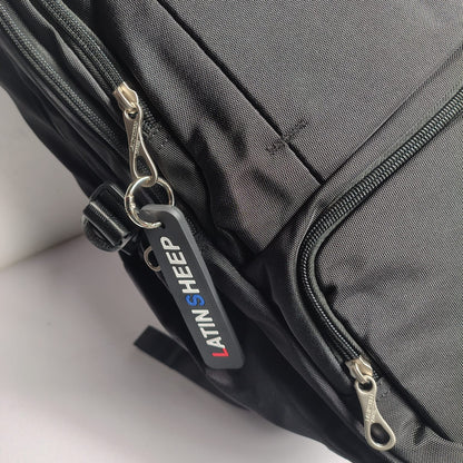 LATIN SHEEP Modern Multi-Layered Backpack (Black)