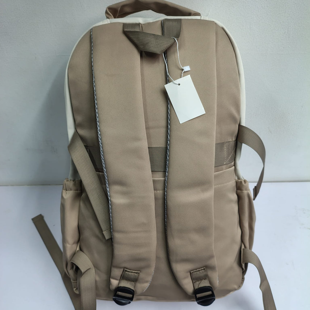 SYSTEM Minimalist Large Capacity Backpack (Beige)