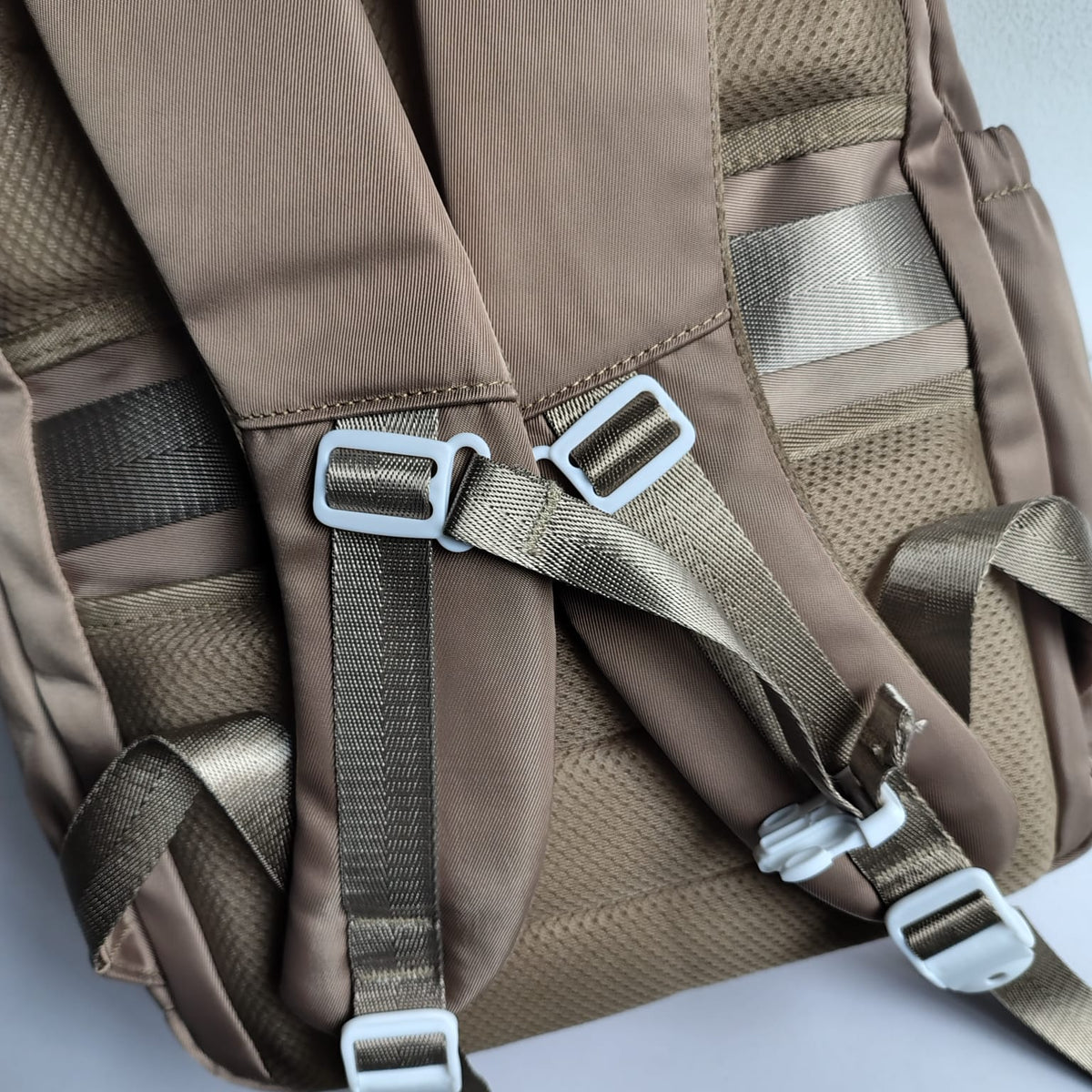JGH Casual Multi-Pocket Stylish Backpack (Beige)