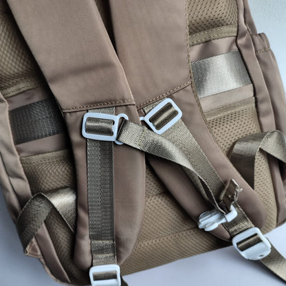 JGH Casual Multi-Pocket Stylish Backpack (Beige)