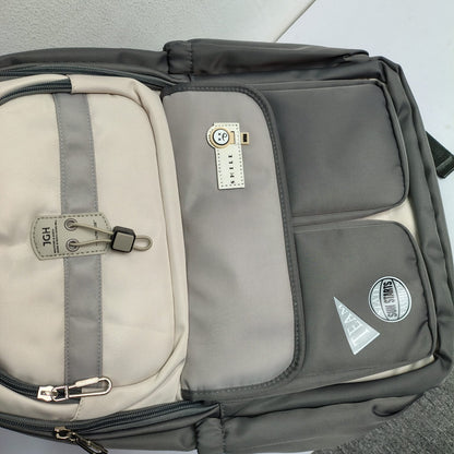 JGH Casual Multi-Pocket Stylish Backpack (Grey)