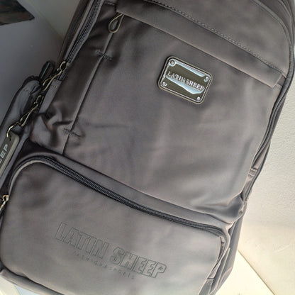 LATIN SHEEP Modern Multi-Layered Backpack (Grey)
