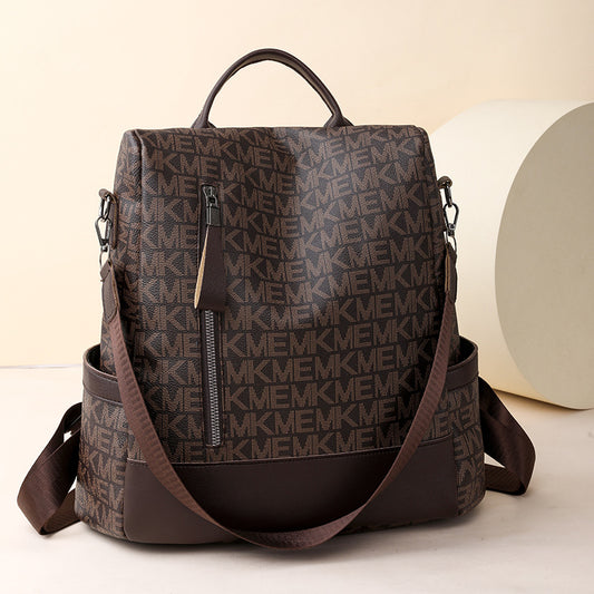 MK Anti-Theft PU Leather Women's Backpack