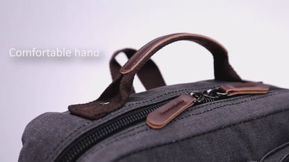 XAFITI Vintage Canvas Fabric Backpack (Brown)