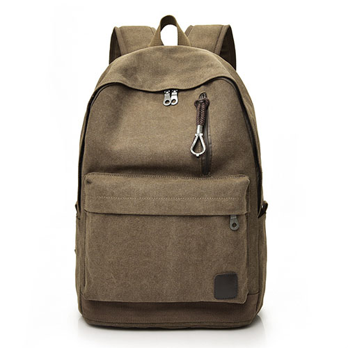 New Vintage Canvas Fabric Men's Backpack (Brown)