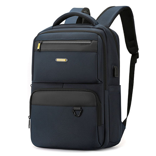 New High End Men Fashion Business Casual Travel Daily Use Men's Backpack (Blue)